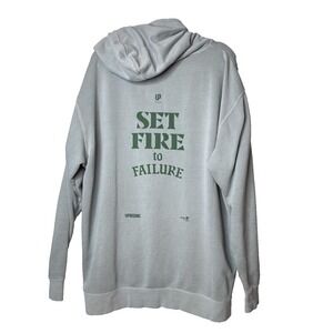 Uprising Hoodie Gray Mens 3X Workout Set Fire‎ To Failure Graphic Gym READ